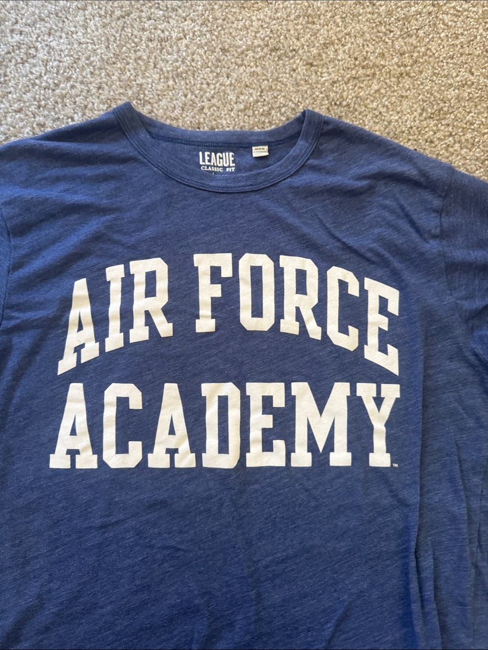 Air Force Academy USAFA League Collegiate T-Shirt Blue Mens